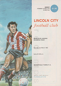 Lincoln City v Mansfield Town 07-Mar-1992