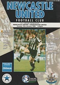 Newcastle United v Manchester United 15-Jan-1995