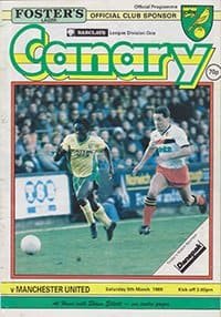 Norwich City v Manchester United 05-Mar-1988