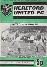 Hereford United v Margate 20-Mar-1972
