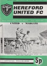 Hereford United v Margate 29-Apr-1972
