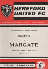 Hereford United v Margate 09-Aug-1969