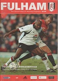 Fulham v Middlesbrough 12-Jan-2002