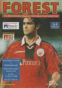 Nottingham Forest v Middlesbrough 01-Mar-1998