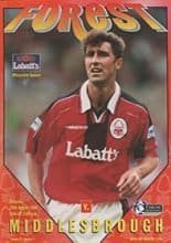 Nottingham Forest v Middlesbrough 24-Aug-1996