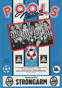 Hartlepool United v Middlesbrough 26-Aug-1986