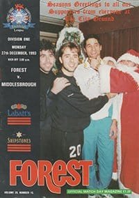 Nottingham Forest v Middlesbrough 27-Dec-1993