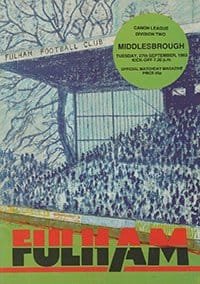 Fulham v Middlesbrough 27-Sep-1983