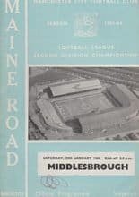 Manchester City v Middlesbrough 29-Jan-1966