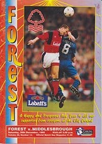 Nottingham Forest v Middlesbrough 30-Dec-1995