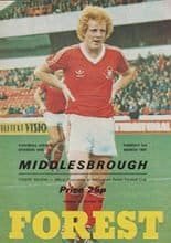 Nottingham Forest v Middlesbrough 03-Mar-1981