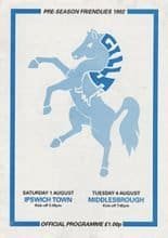 Gillingham v Middlesbrough 04-Aug-1992