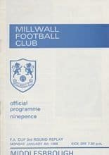 Millwall v Middlesbrough 06-Jan-1969