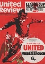 Manchester United v Middlesbrough 08-Oct-1973