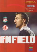 Liverpool v Middlesbrough 08-Feb-2003