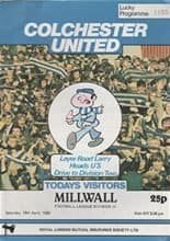 Colchester United v Millwall 19-Apr-1980