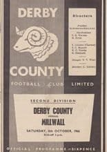 Derby County v Millwall 08-Oct-1966