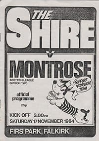 East Stirling v Montrose 17-Nov-1984