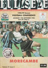 Hereford United v Morecambe 19-Sep-1998