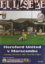Hereford United v Morecambe 23-Feb-2002