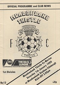 Meadowbank Thistle v Morton 07-Jan-1989