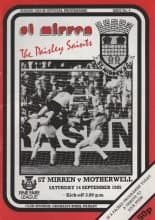 St Mirren v Motherwell 14-Sep-1985
