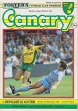Norwich City v Newcastle United 01-Sep-1987
