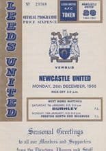 Leeds United v Newcastle United 26-Dec-1966