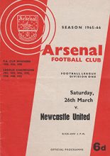 Arsenal v Newcastle United 26-Mar-1966