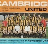 Cambridge United v Newcastle United 02-Sep-1978