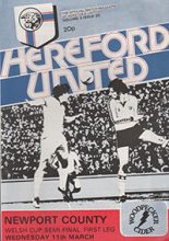 Hereford United v Newport County 11-Mar-1981