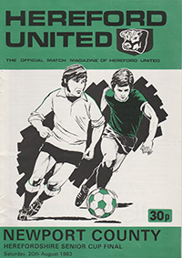 Hereford United v Newport County 20-Aug-1983