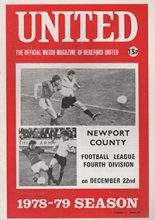 Hereford United v Newport County 22-Dec-1978