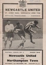 Newcastle United v Northampton Town 12-Dec-1964