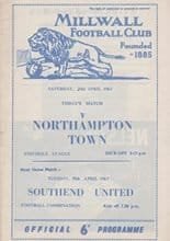 Millwall v Northampton Town 20-Apr-1963