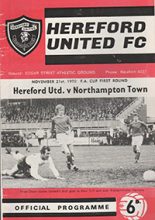 Hereford United v Northampton Town 21-Nov-1970