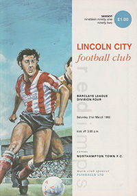 Lincoln City v Northampton Town 21-Mar-1992