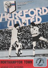 Hereford United v Northampton Town  27-Sep-1980