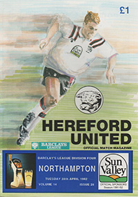 Hereford United v Northampton Town 28-Apr-1992