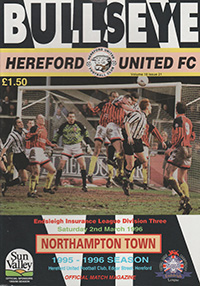 Hereford United v Northampton Town 02-Mar-1996