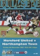 Hereford United v Northampton Town 05-Nov-2003