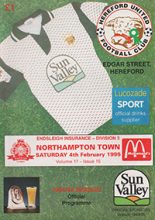 Hereford United v Northampton Town 04-Feb-1995