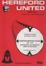 Hereford United v Northampton Town 08-Mar-1986