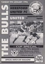 Hereford United v Northampton Town 09-Jan-1996
