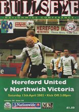 Hereford United v Northwich Victoria 13-Apr-2002