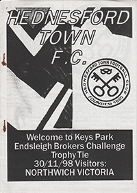 Hednesford Town v Northwich Victoria 30-Nov-1998