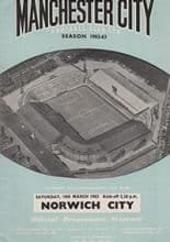 Manchester City v Norwich City 16-Mar-1963