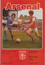 Arsenal v Norwich City 28-Apr-1979