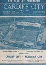Cardiff City v Norwich City 29-Aug-1962