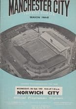 Manchester City v Norwich City 09-Sep-1964